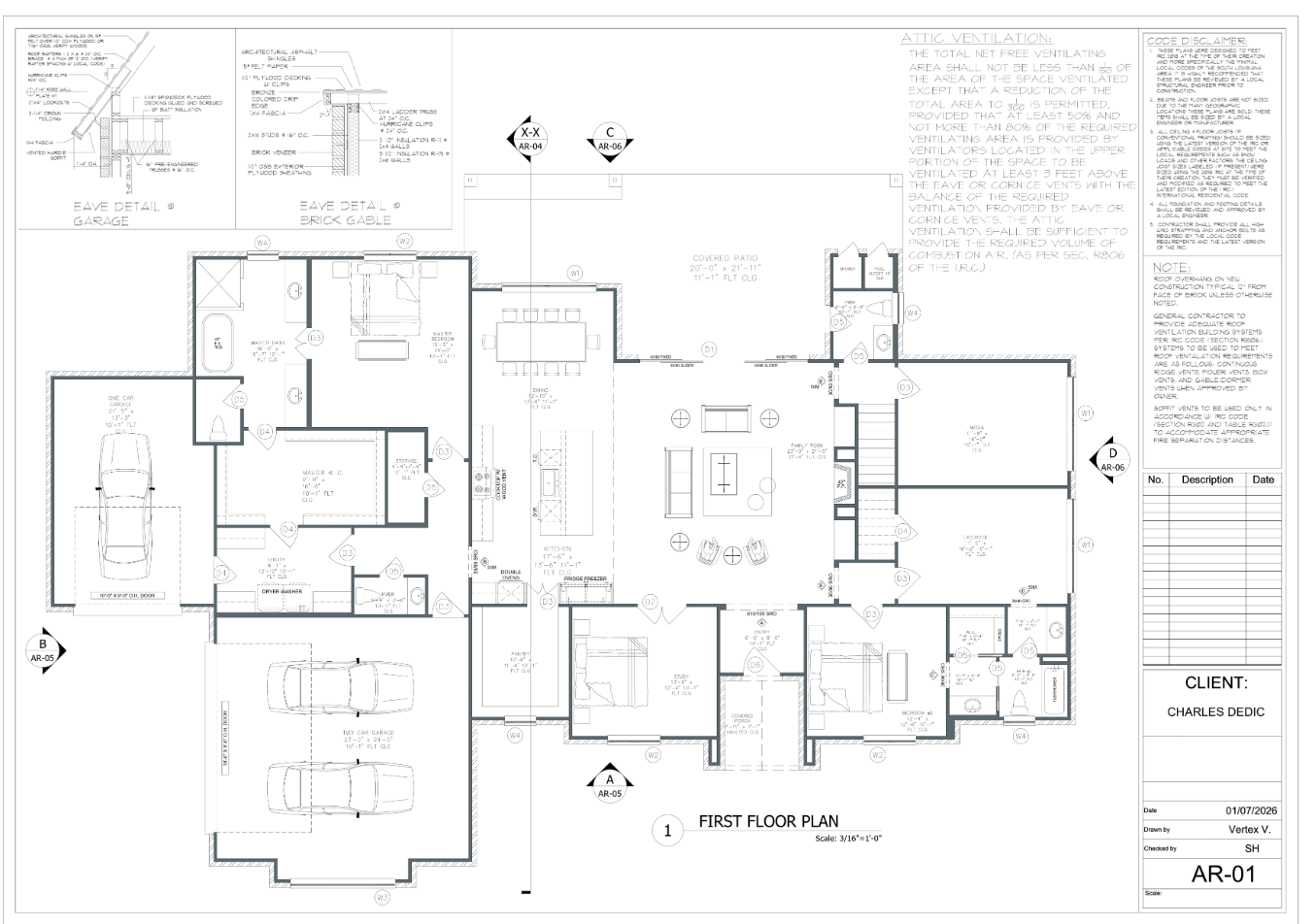 Detailed residential layout
